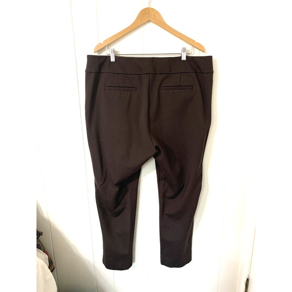 Soft Surroundings Womens Career Knit Pants Sz 2X Brown Pull On High Rise Capsule - Picture 4 of 8